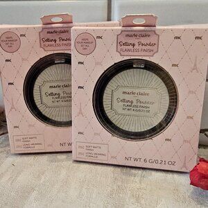 LOT of 2 🌺 MARIE CLAIRE 🌺 SOFT MATTE Finish SETTING POWDER 🌺 Flawless Finish